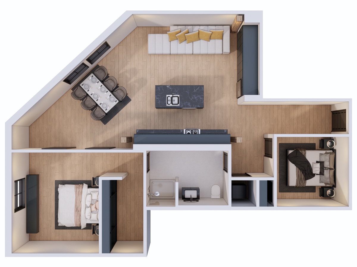 APT 413 photorealistic 3D render